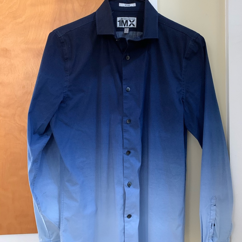 Express limited edition ombré fitted dress shirt